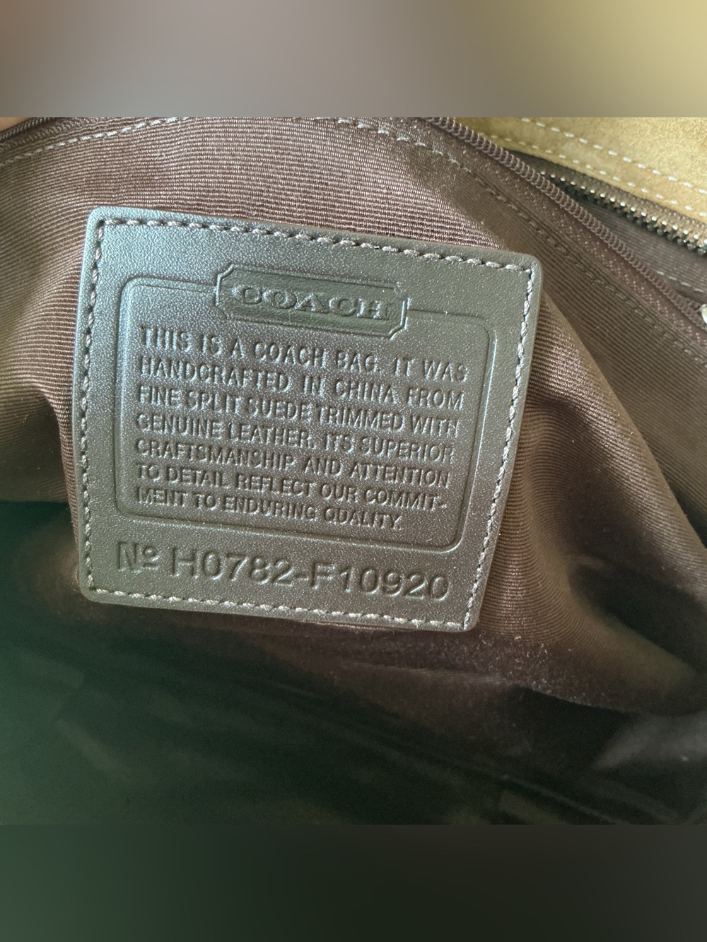 Coach SoHo Tan Suede and Brown Leather Satchel - Picture 4 of 9